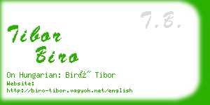 tibor biro business card