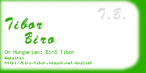 tibor biro business card